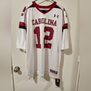 Under Armour Carolina White and Red Jersey